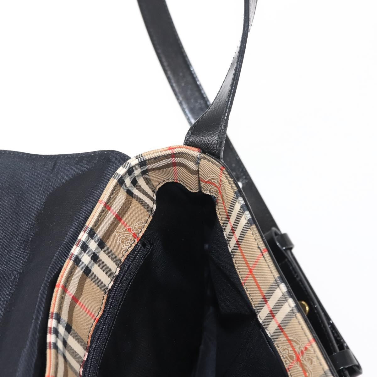 Burberry Nova Check Shoulder Bag Canvas Beige Canvas Shoulder Bag