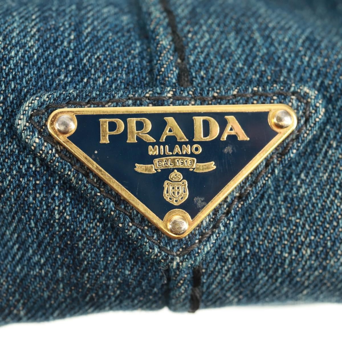 Prada Canapa Tote Denim Blue Denim_Jeans Tote Bag Bag