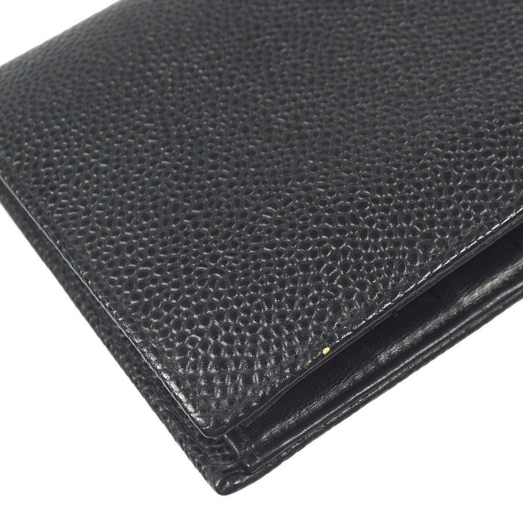 Chanel Timeless Cc French Wallet Caviar Black Leather Wallets Accessory