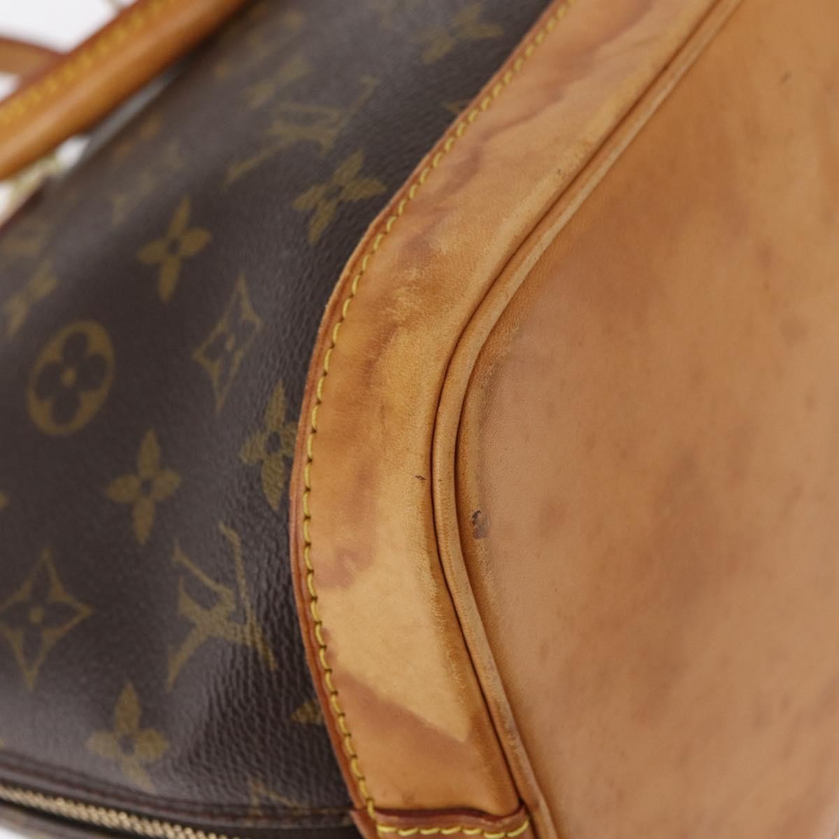 Louis Vuitton Alma Handbag Monogram Canvas Brown Canvas Handbag