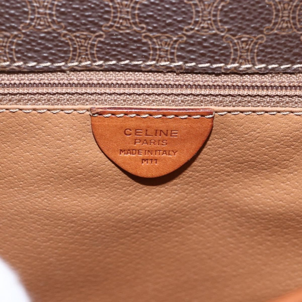 Celine Macadam Shoulder Bag Pvc Leather Brown Pvc Shoulder Bag Bag