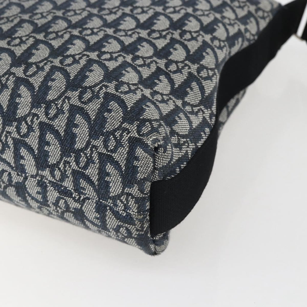 Christian Dior Vintage Trotter Shoulder Bag Canvas Navy Canvas Shoulder Bag Bag (Pre-Owned)