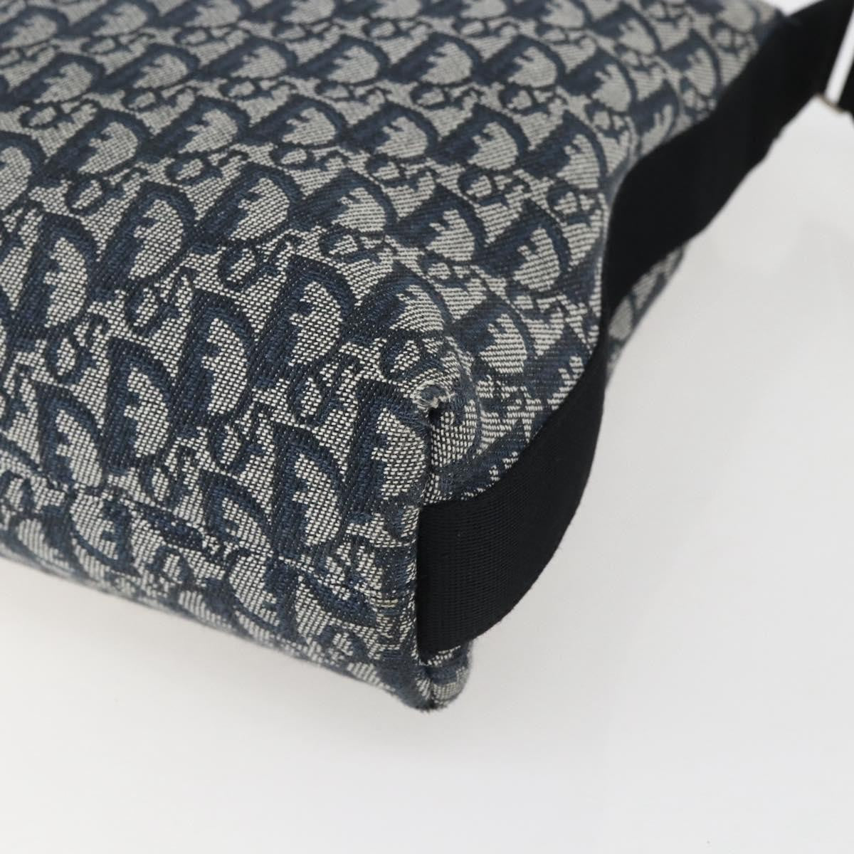 Christian Dior Vintage Trotter Shoulder Bag Canvas Navy Canvas Shoulder Bag Bag (Pre-Owned)