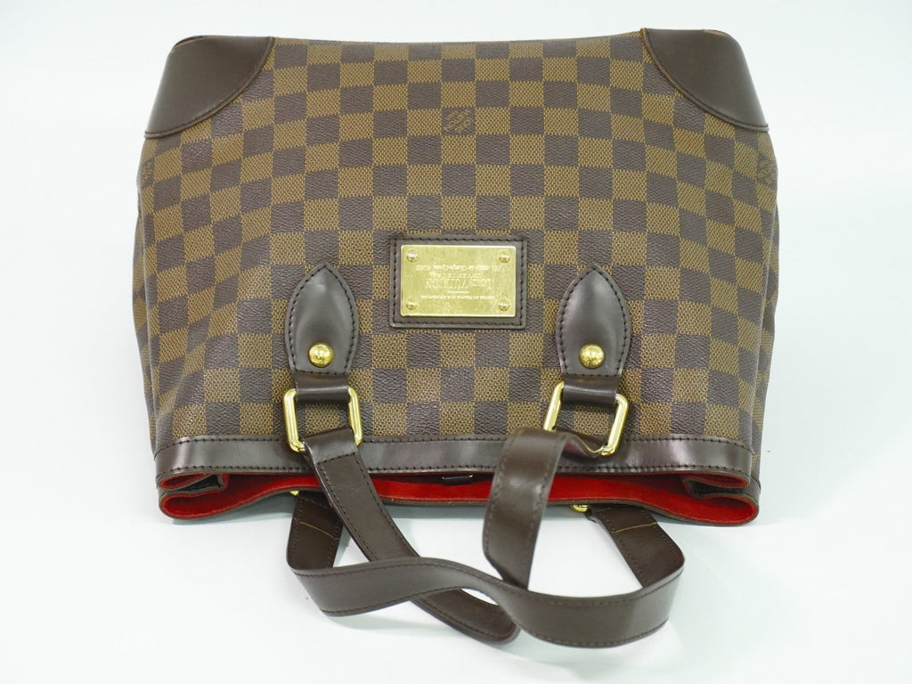 Louis Vuitton Hampstead Handbag Damier Brown Canvas Tote Bag
