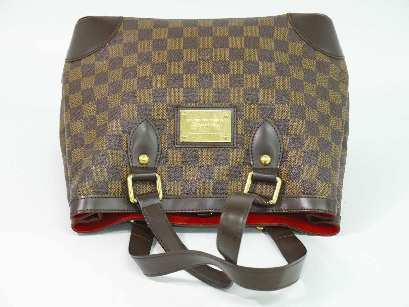 Louis Vuitton Hampstead Handbag Damier Brown Canvas Tote Bag