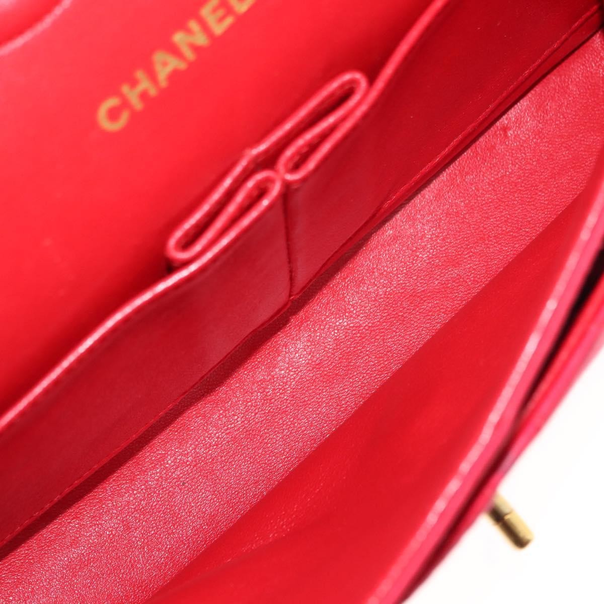 Chanel Timeless - Classic Double Flap Bag Quilted Satin Red Satin Shoulder Bag Bag