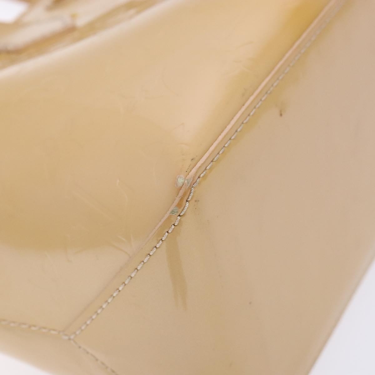 Louis Vuitton Wilshire Handbag Monogram Vernis Beige Patent_Leather Bag