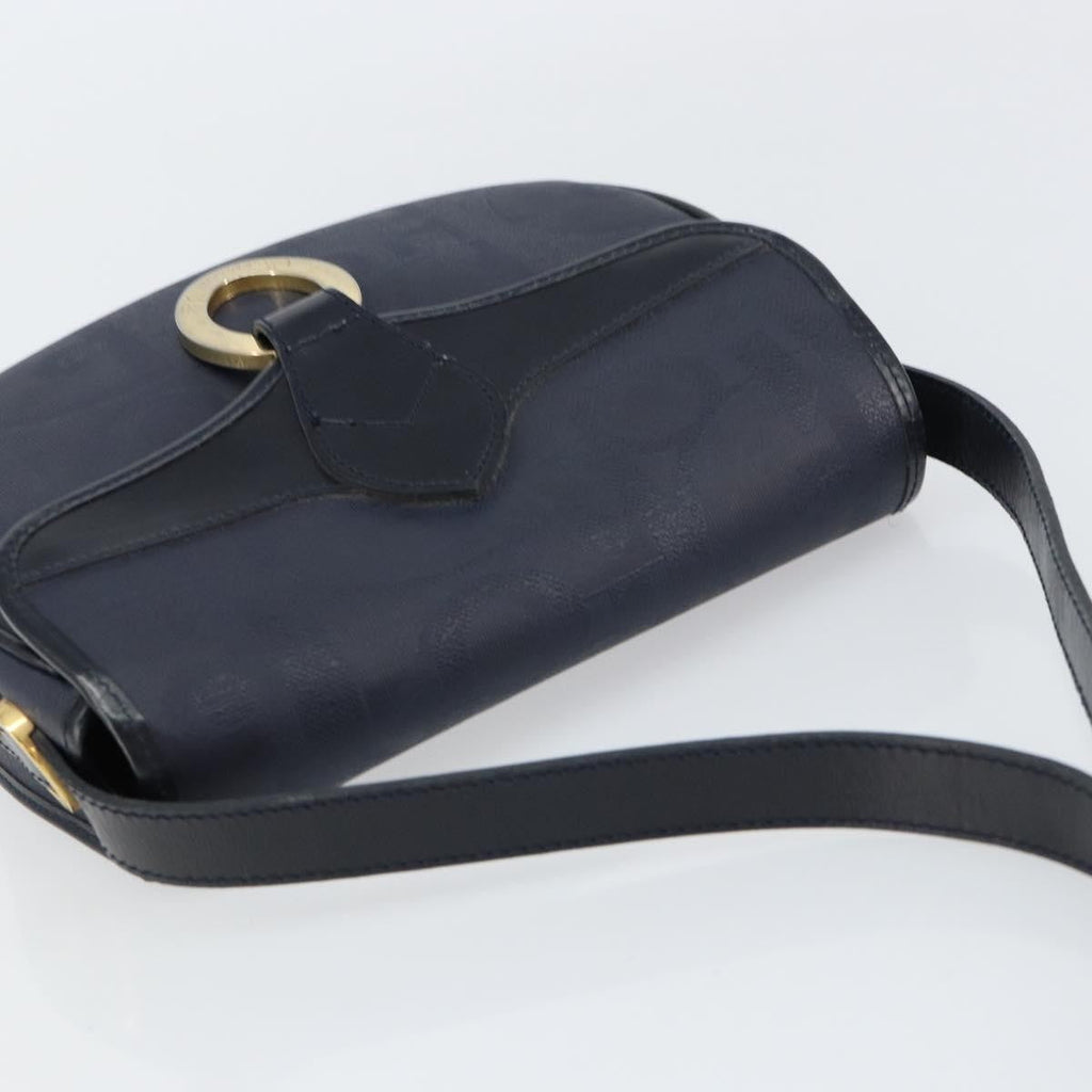 Christian Dior Trotter Shoulder Bag Canvas Navy Canvas Shoulder Bag Bag (Pre-Owned)