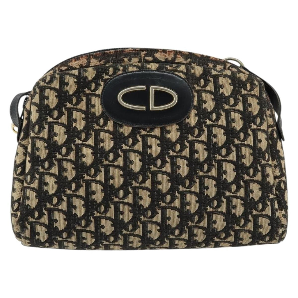 Christian Dior Vintage Cd Trotter Shoulder Bag Canvas Black Canvas Shoulder Bag Bag (Pre-Owned)