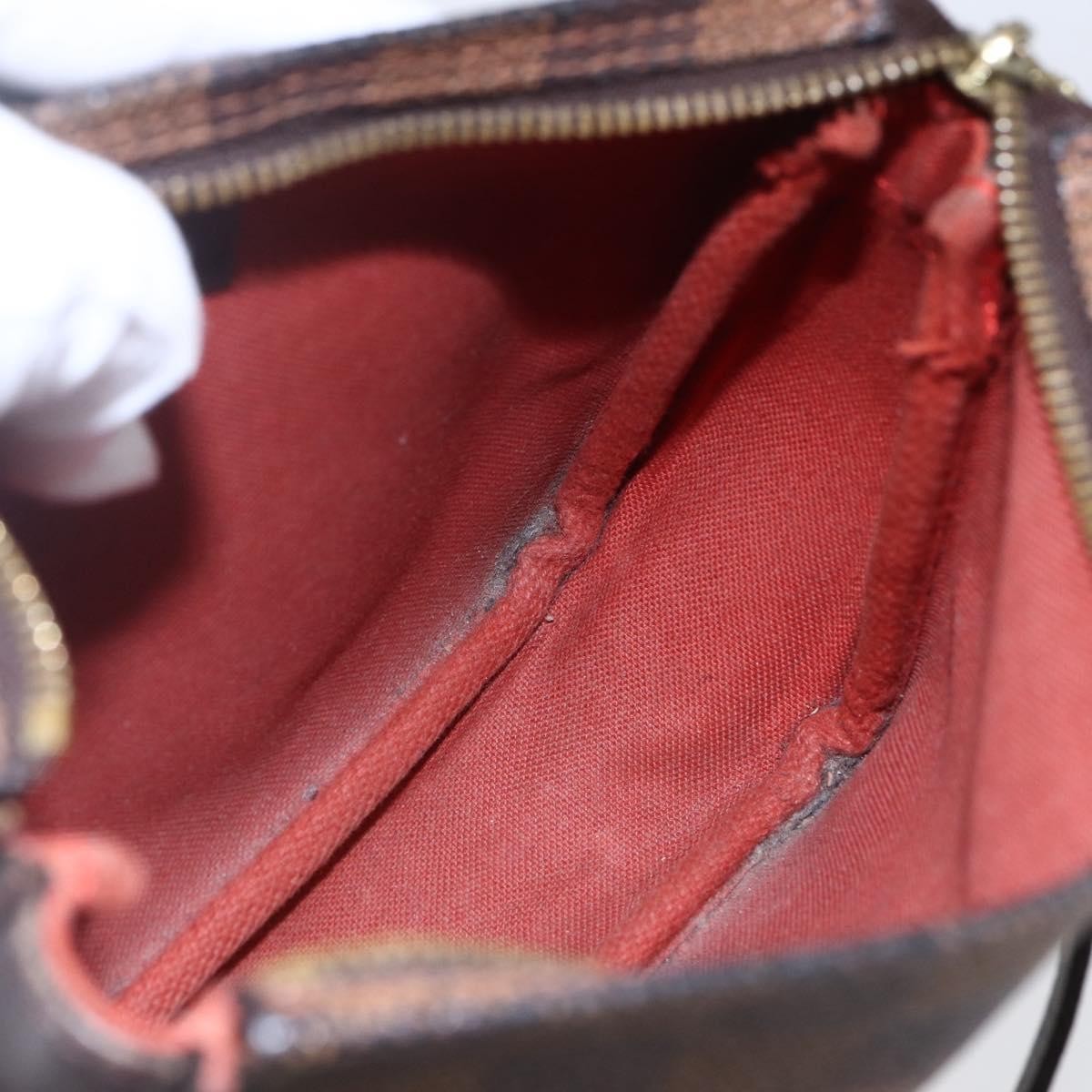 Louis Vuitton Trousse Make Up Bag Damier Canvas Brown Canvas Clutche & Pouche Bag