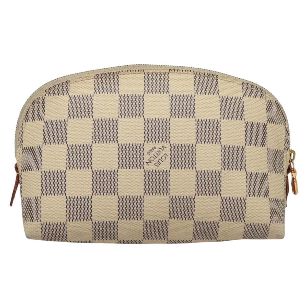 Louis Vuitton Cosmetic Pouch Damier White Canvas Bag