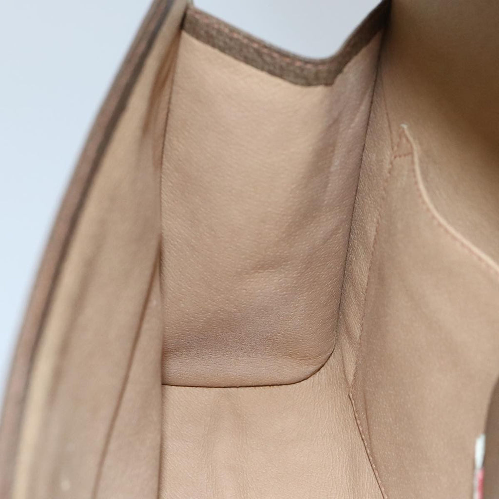 Gucci Sherry Line Pouch Canvas Beige Canvas Clutche & Pouche Bag (Pre-Owned)