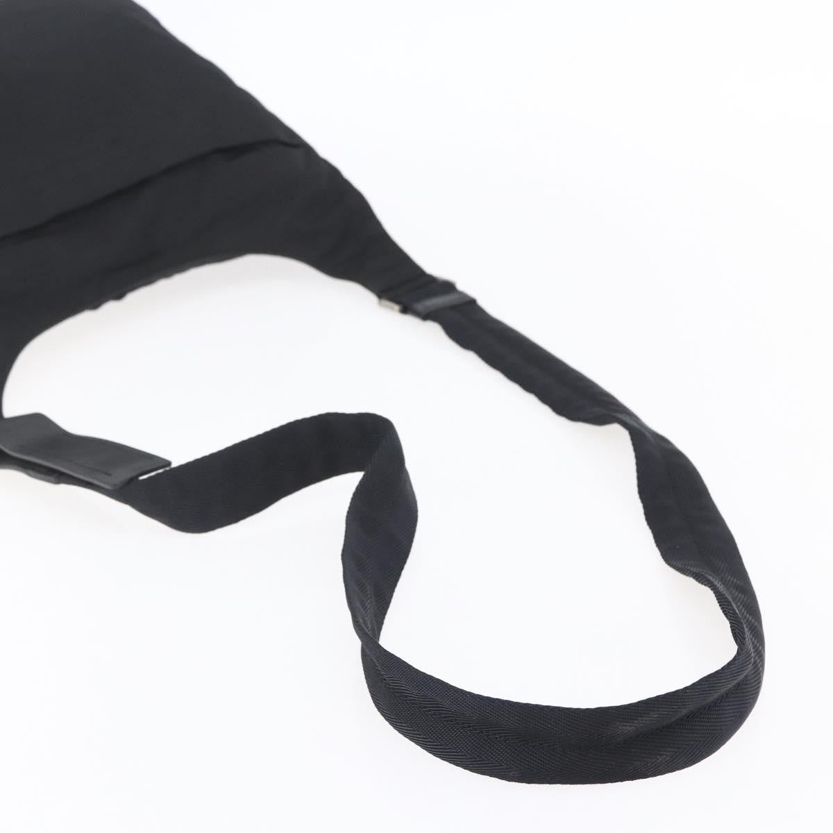 Prada Zip Messenger Quilted Tessuto Black Nylon Shoulder Bag Bag