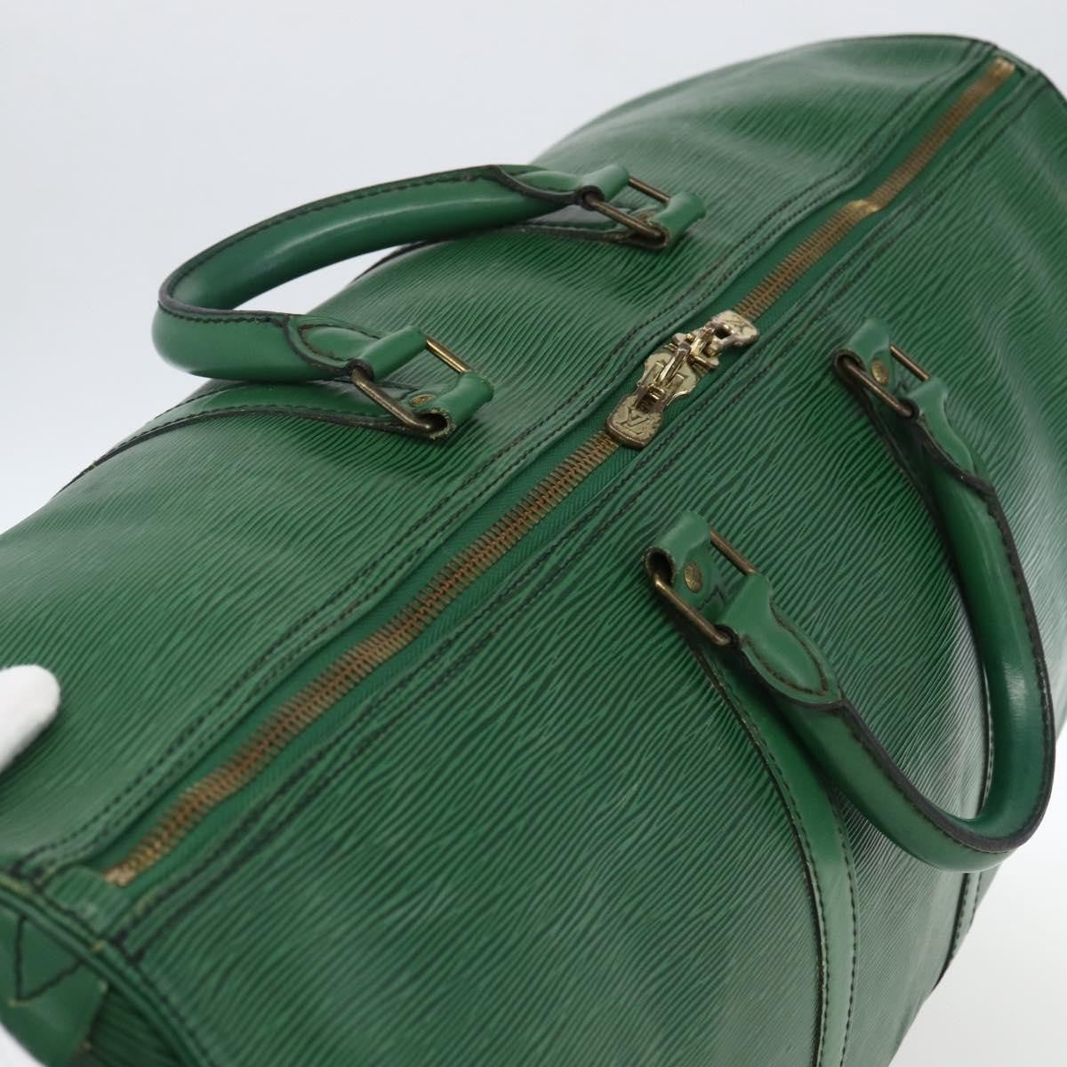 Louis Vuitton Keepall Bag Epi Leather Green Epi Leather Travel Bag