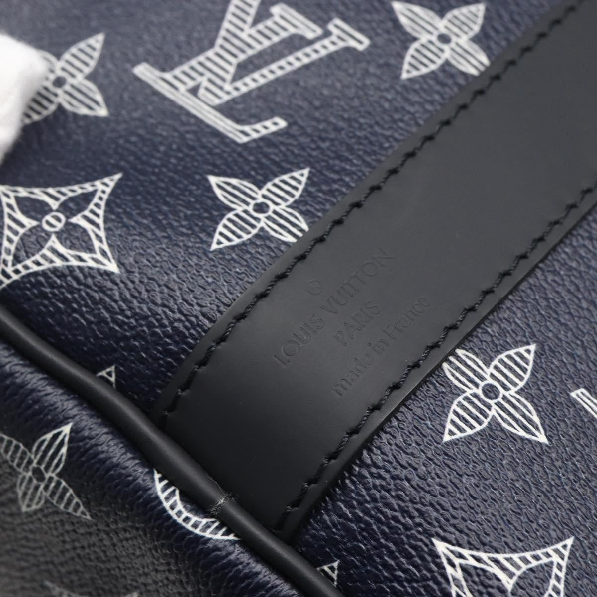 Louis Vuitton Keepall Bandouliere Bag Limited Edition Chapman Savane Monogram Canvas Navy Canvas Travel Bag
