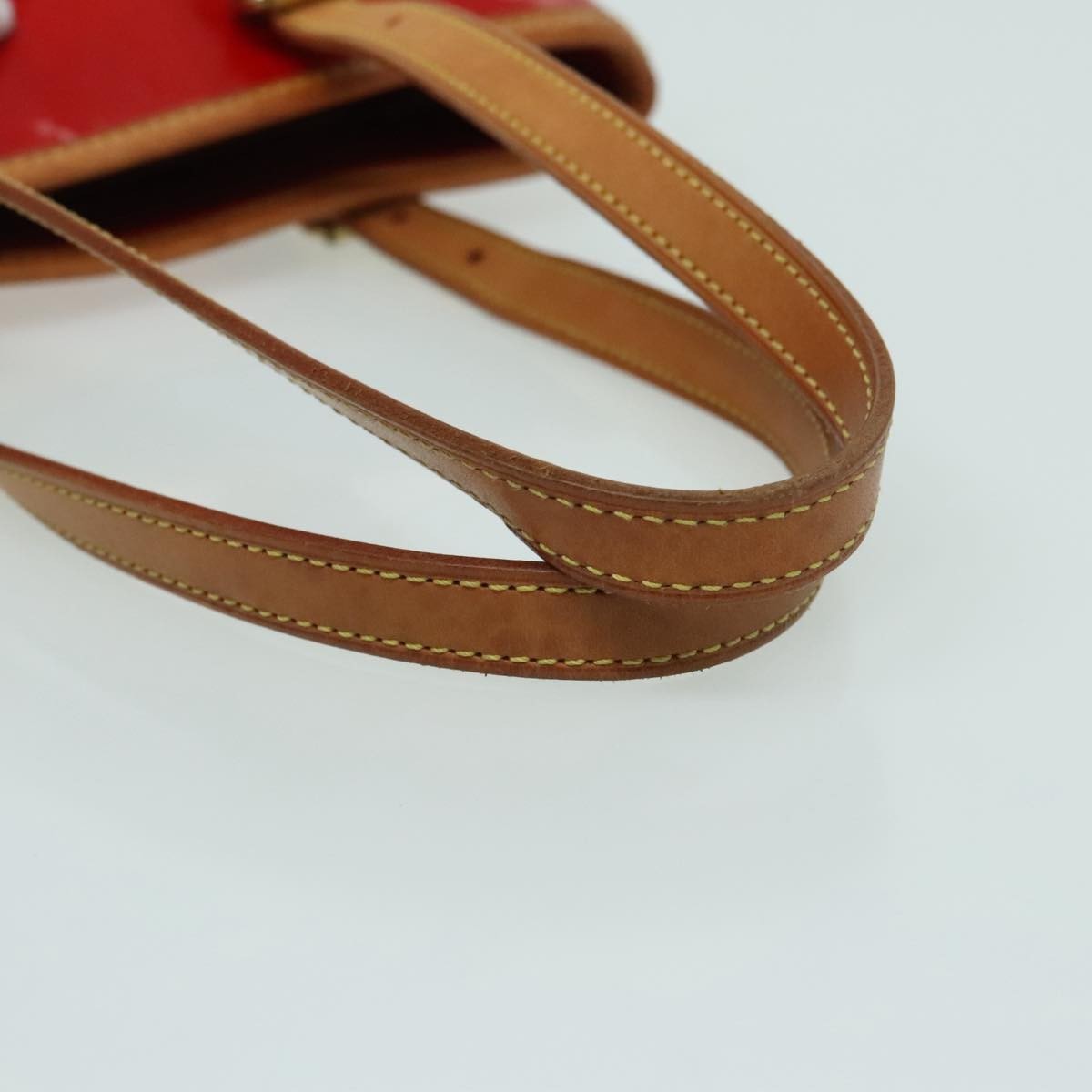 Louis Vuitton Bucket Bag Monogram Vernis Red Patent_Leather Shoulder Bag