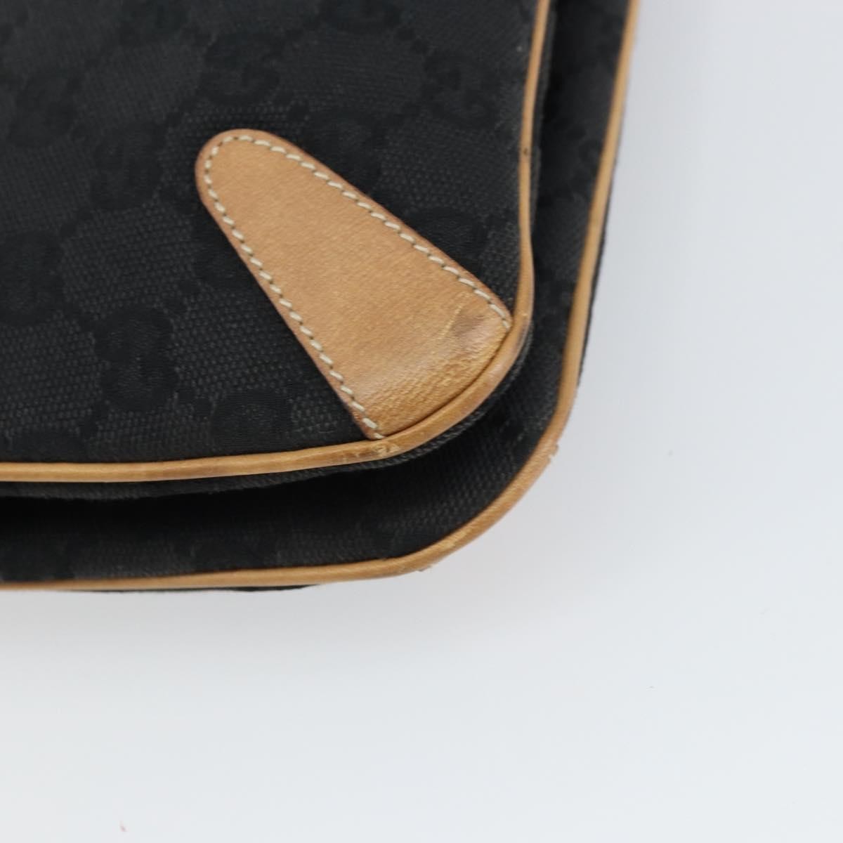 Gucci Horsebit Bracket Tote Gg Canvas Black Canvas Tote Bag Bag (Pre-Owned)