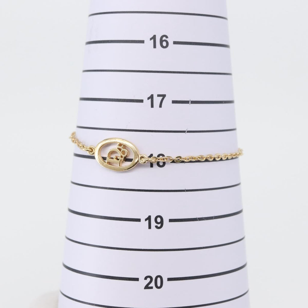 Christian Dior Vintage Logo Bracelet Metal Gold Metal Bracelet Jewelry (Pre-Owned)
