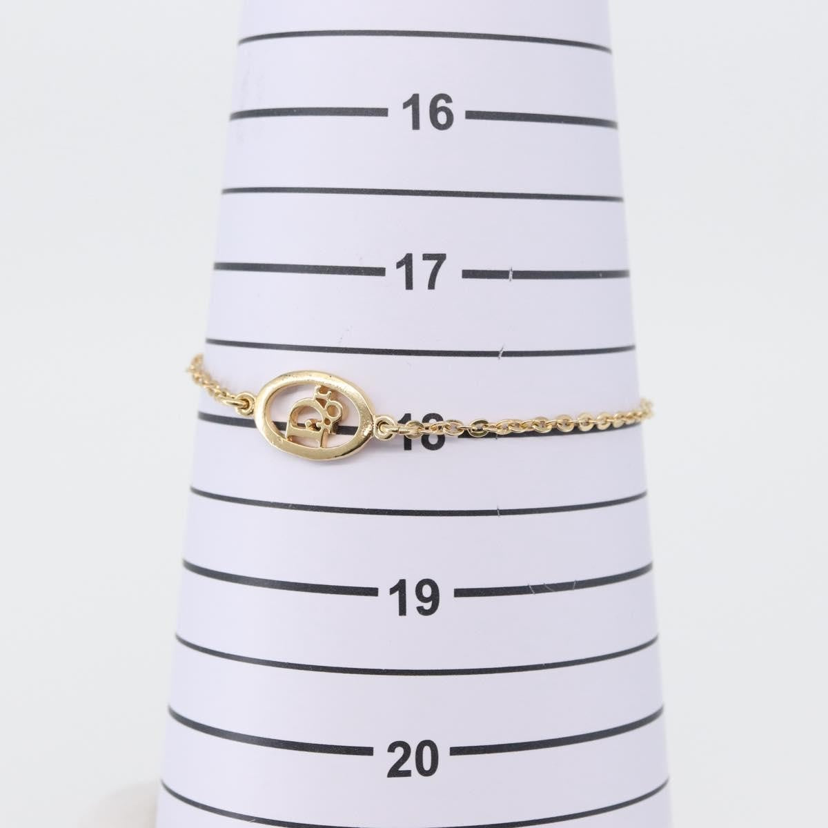 Christian Dior Vintage Logo Bracelet Metal Gold Metal Bracelet Jewelry (Pre-Owned)