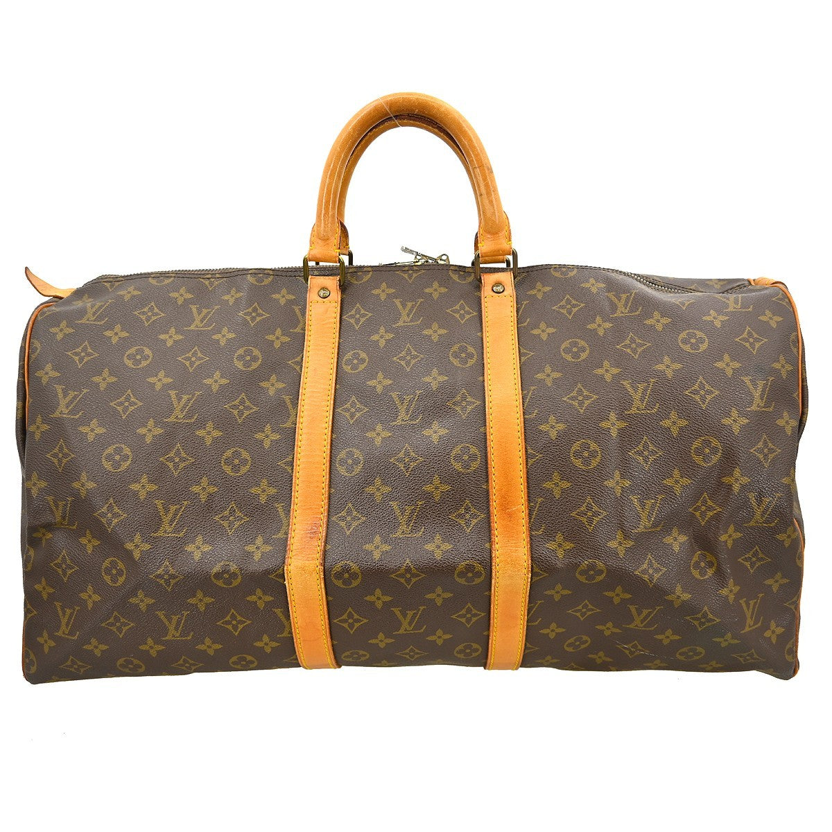 Louis Vuitton Keepall Bag Monogram Canvas Brown Canvas Travel Bag