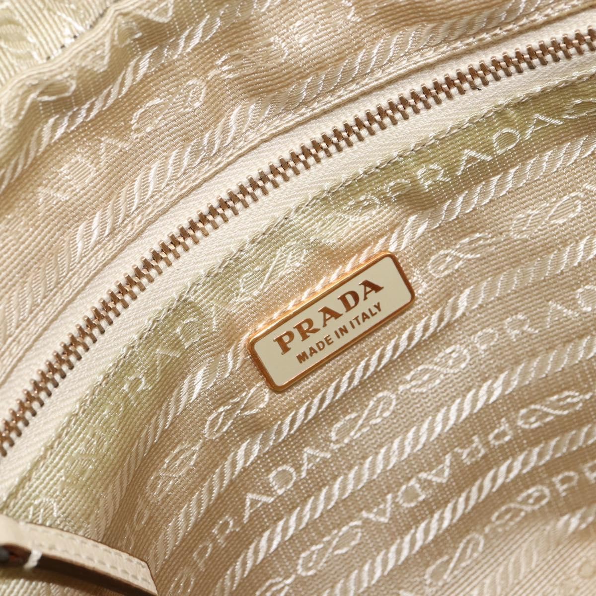 Prada Vintage Handbag Tessuto Beige Nylon Handbag