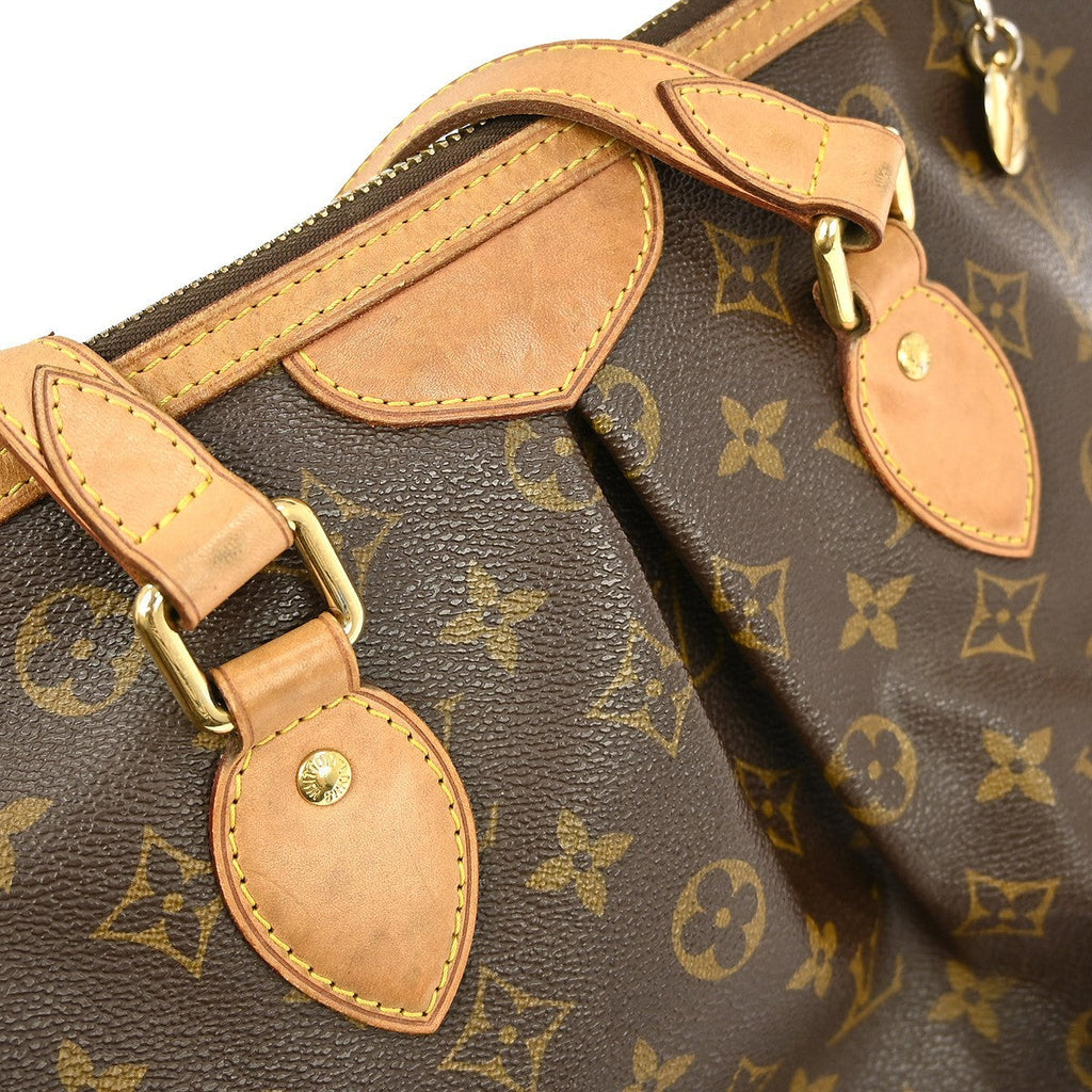 Louis Vuitton Palermo Handbag Monogram Canvas Brown Canvas Tote Bag