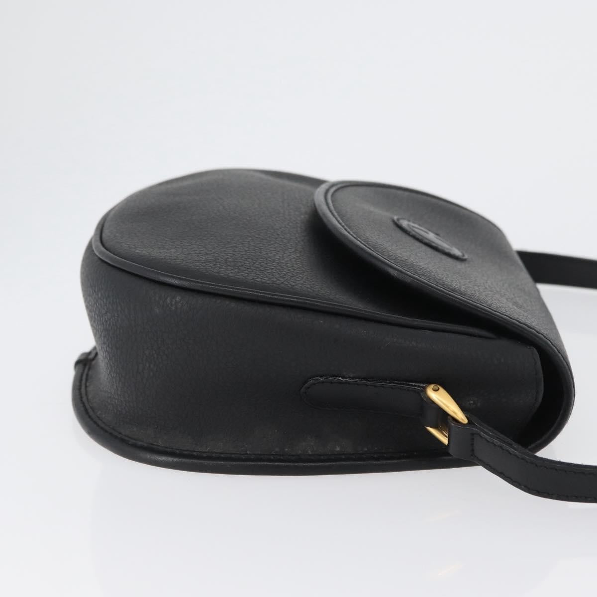 Gucci Vintage Shoulder Bag Leather Black Leather Shoulder Bag Bag (Pre-Owned)