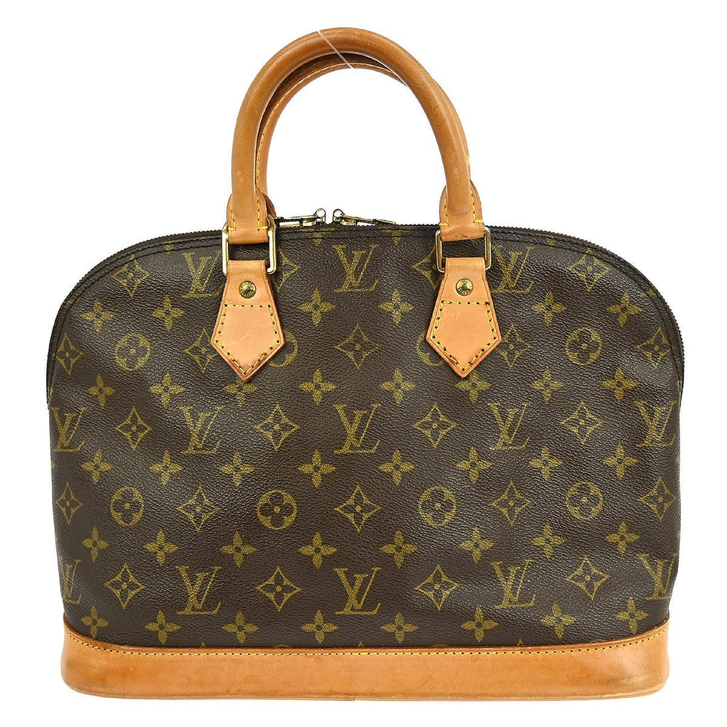 Louis Vuitton Alma Handbag Monogram Canvas Brown Canvas Handbag