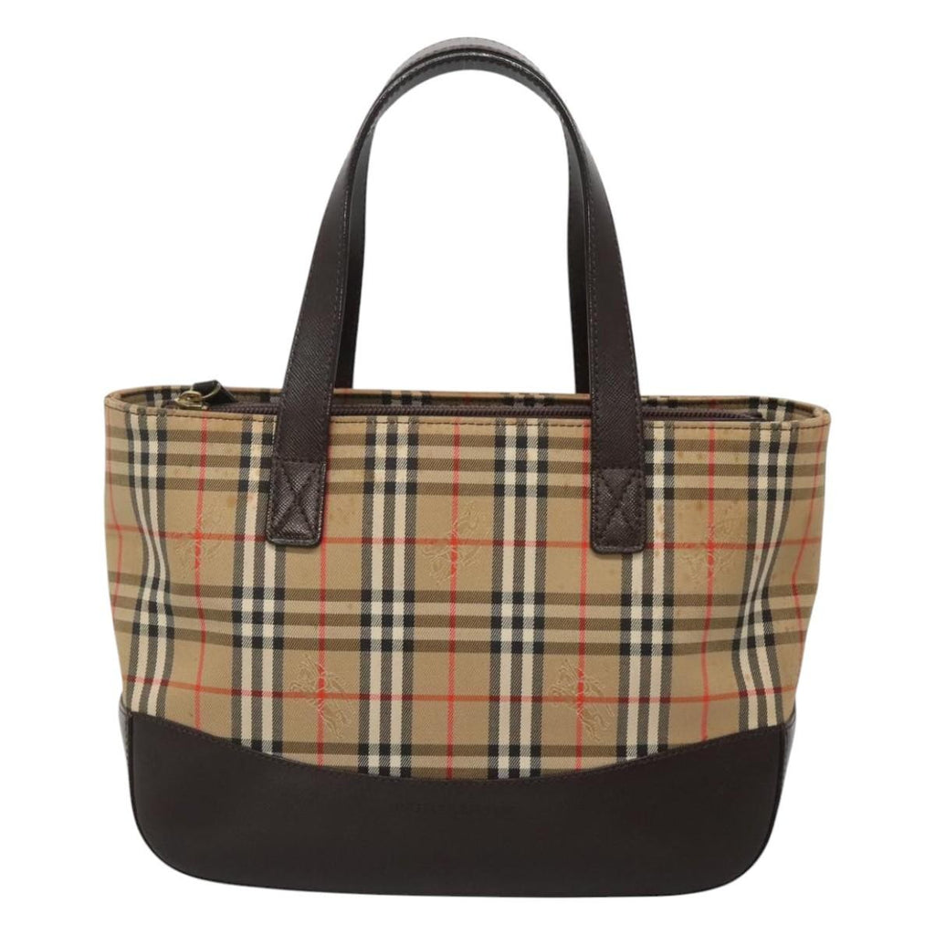 Burberry Nova Check Handbag Nova Check Canvas And Leather Beige Canvas Handbag