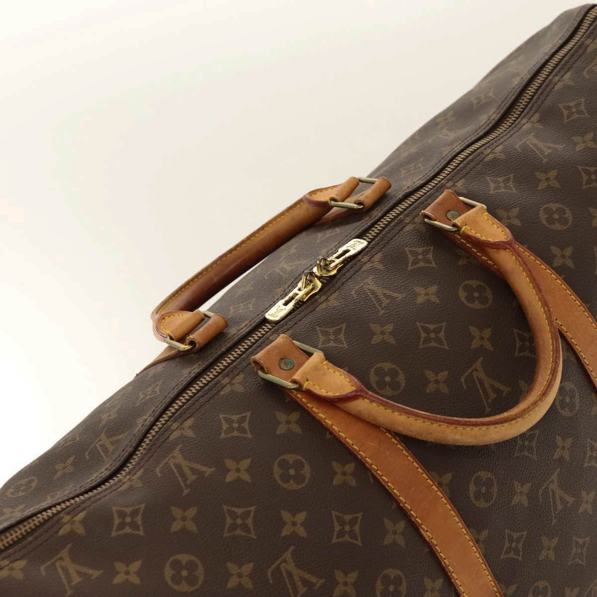 Louis Vuitton Keepall Bag Monogram Canvas Brown Canvas Travel Bag