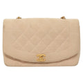 Chanel Vintage Diana Flap Bag Quilted Canvas Pink Canvas Shoulder Bag Bag