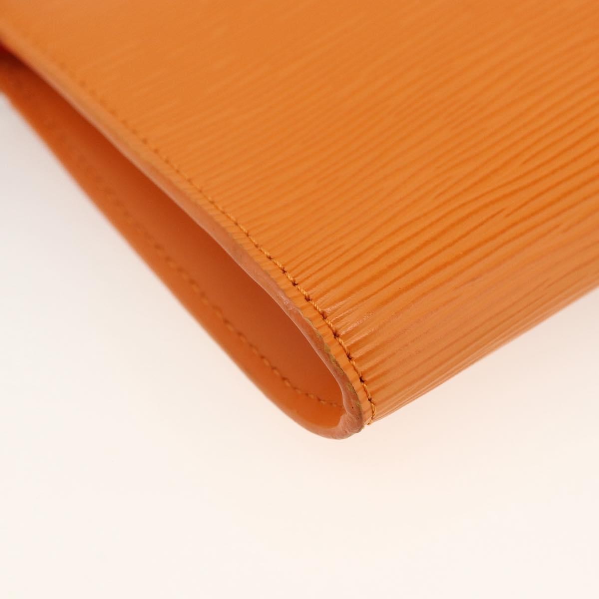 Louis Vuitton Pochette Accessoires Epi Leather Orange Leather Clutche & Pouche Bag