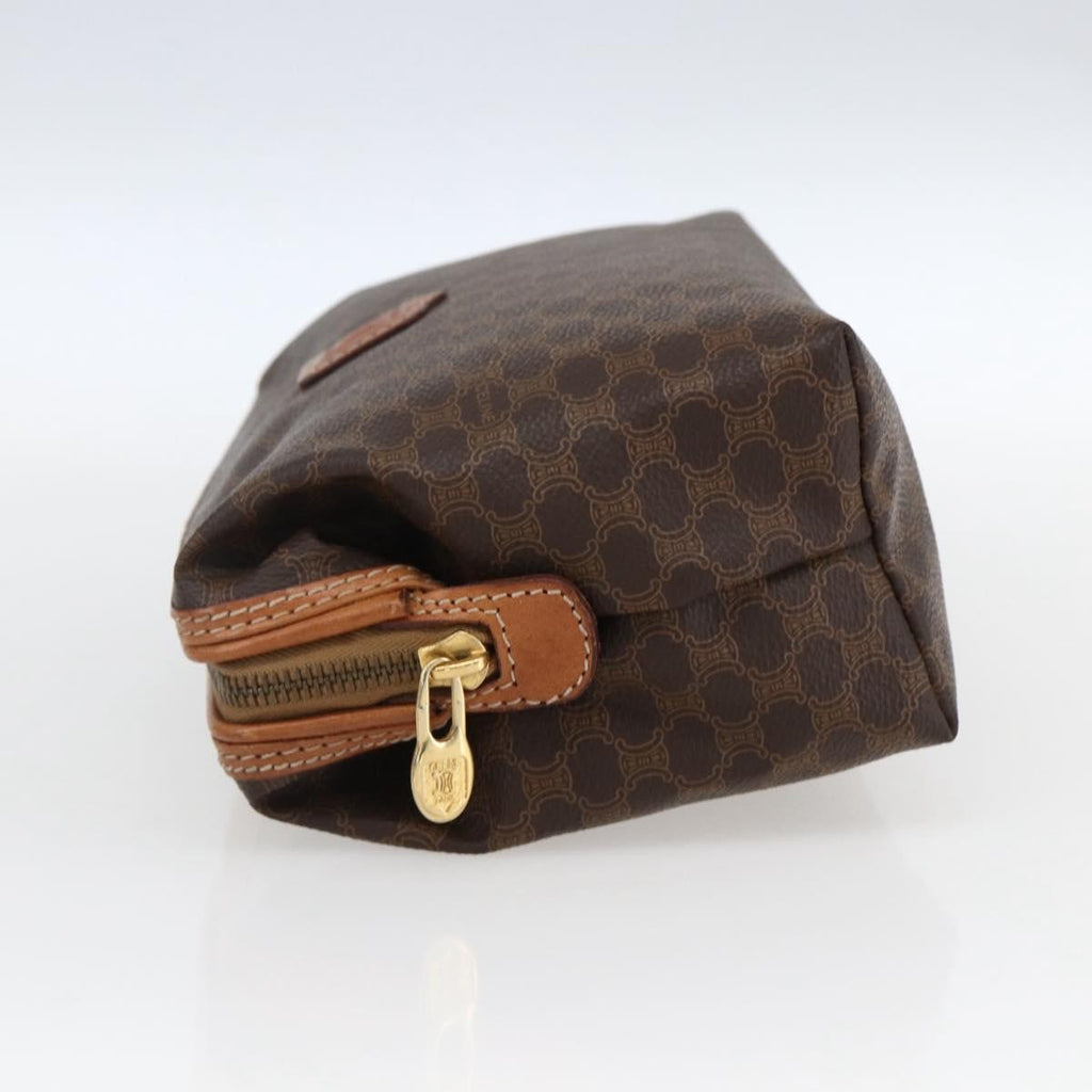 Celine Macadam Pochette Canvas And Leather Brown Canvas Clutche & Pouche Bag