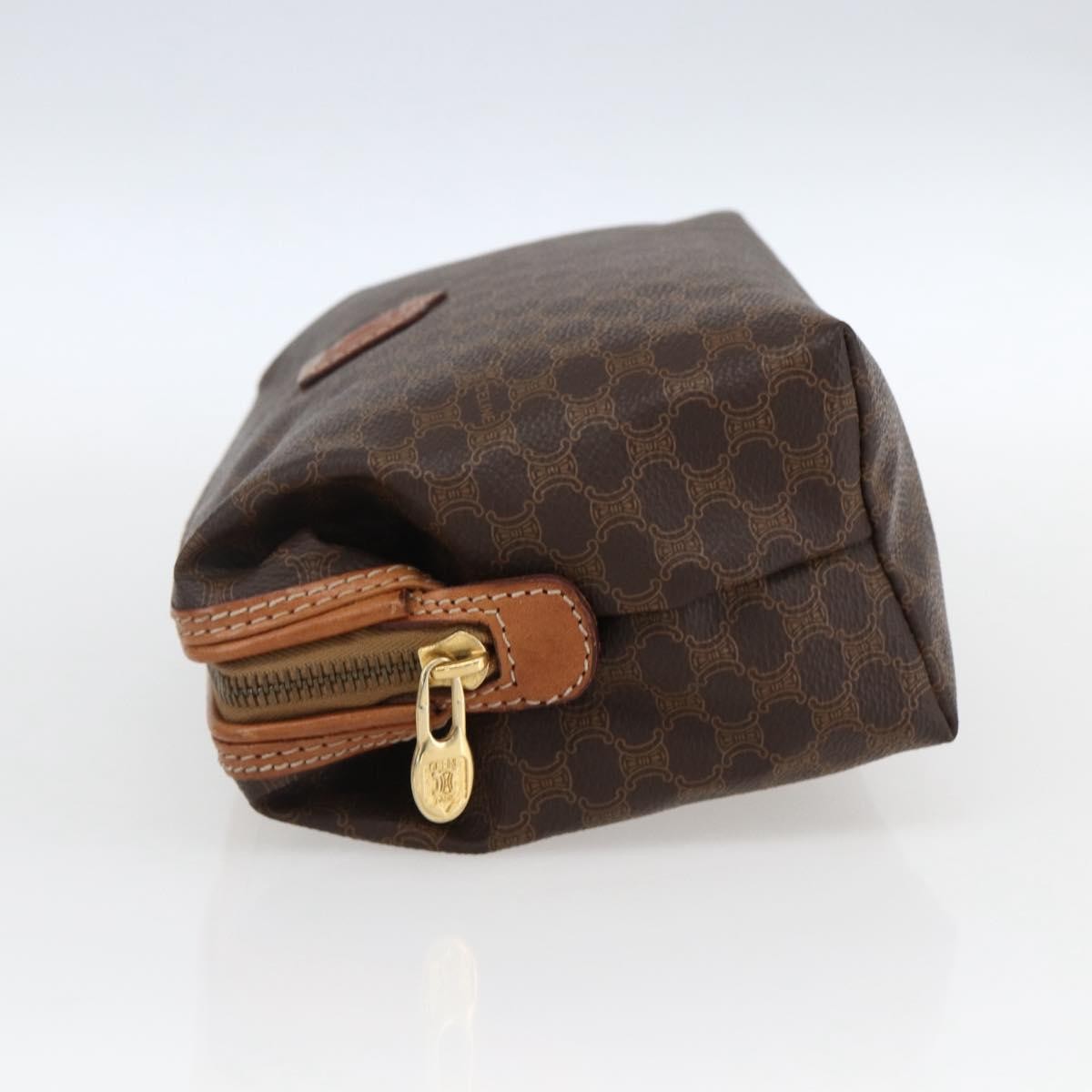 Celine Macadam Pochette Canvas And Leather Brown Canvas Clutche & Pouche Bag