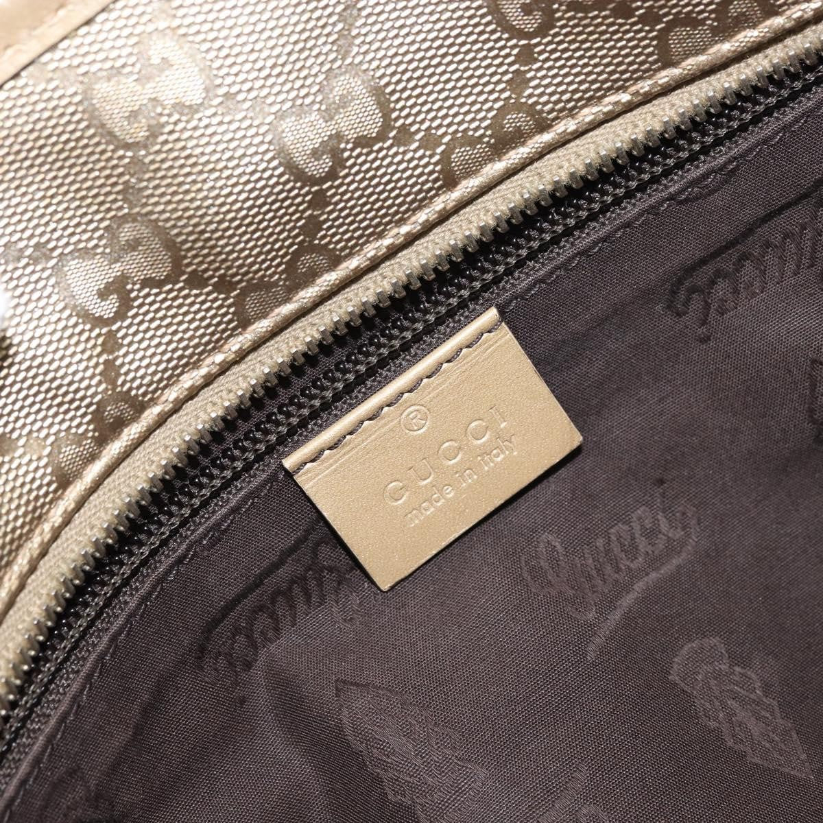 Gucci Plus Tote Gg Imprime Gold Pvc Tote Bag Bag (Pre-Owned)