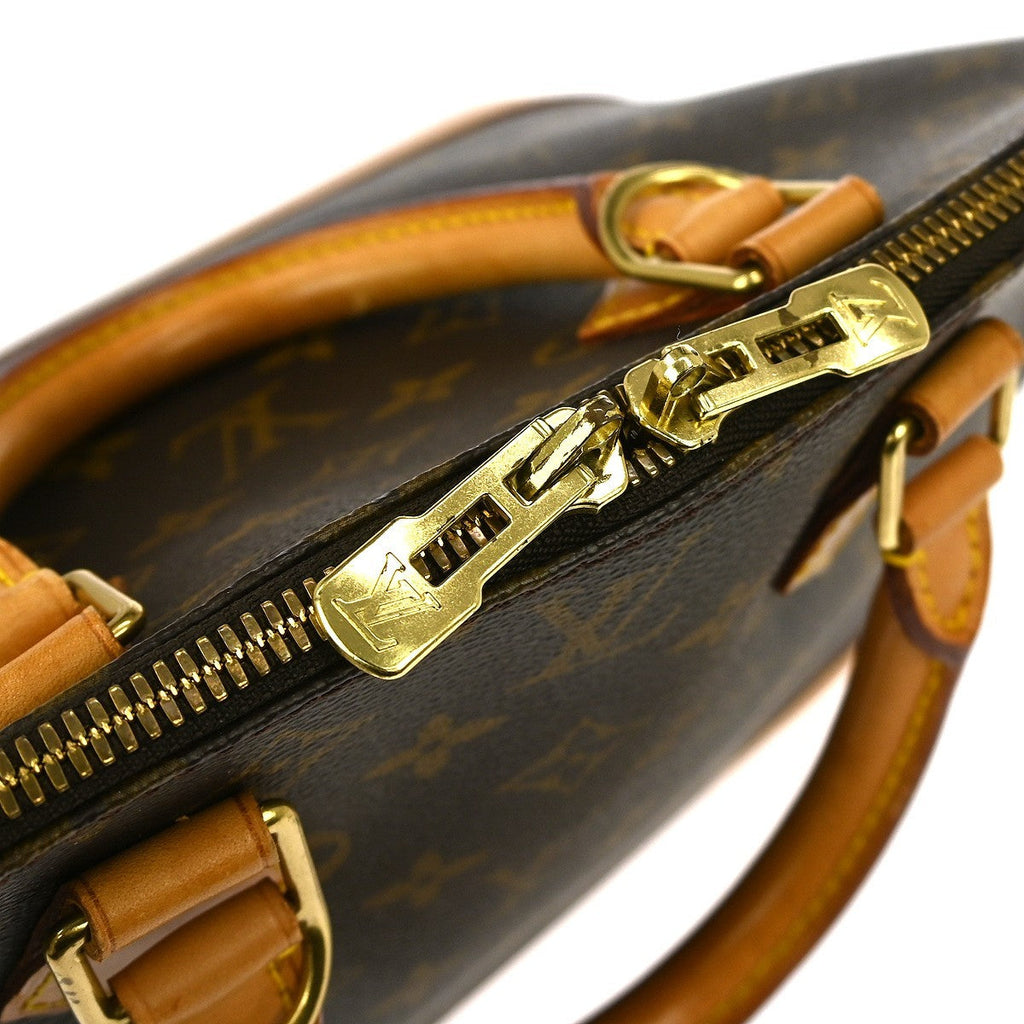 Louis Vuitton Alma Handbag Monogram Canvas Brown Canvas Handbag