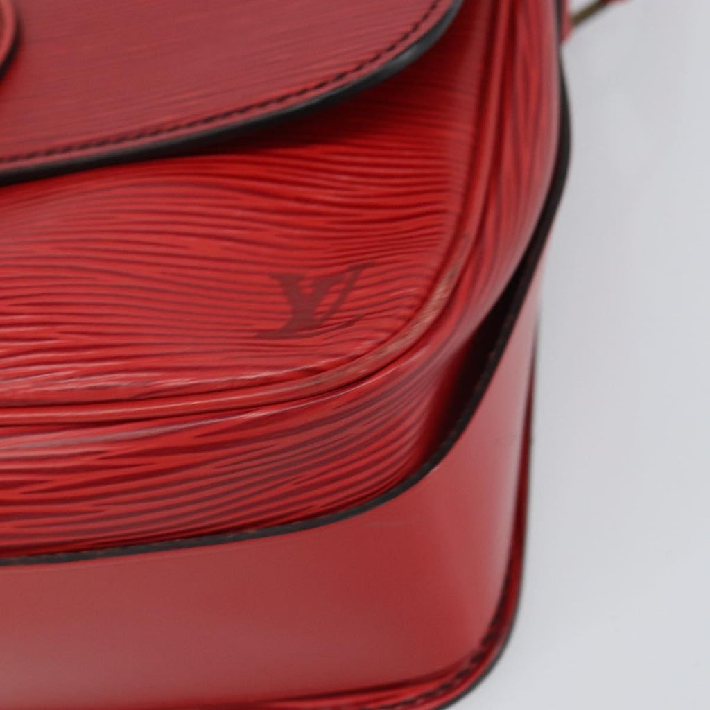 Louis Vuitton Cartouchiere Handbag Epi Leather Red Leather Shoulder Bag