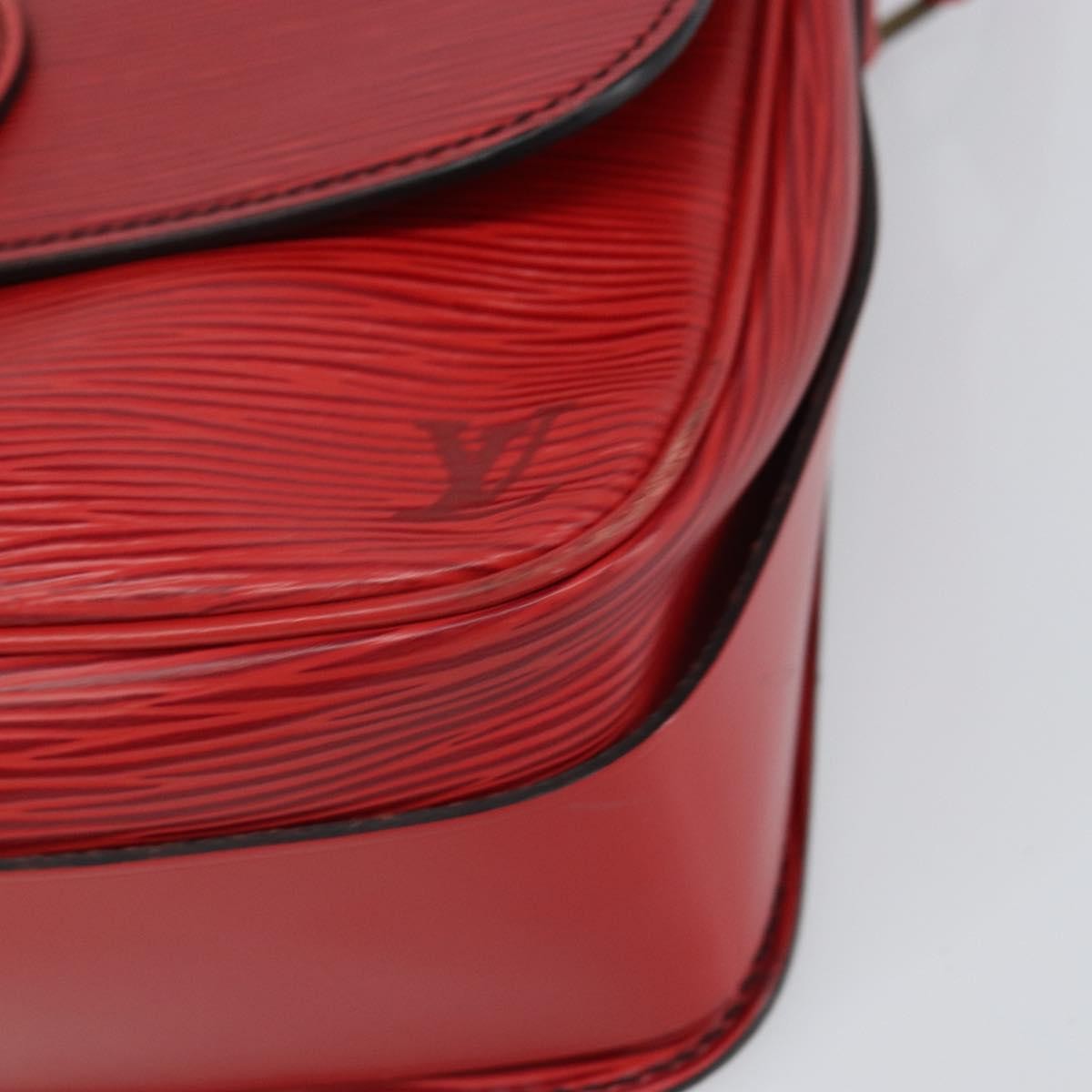 Louis Vuitton Cartouchiere Handbag Epi Leather Red Leather Shoulder Bag