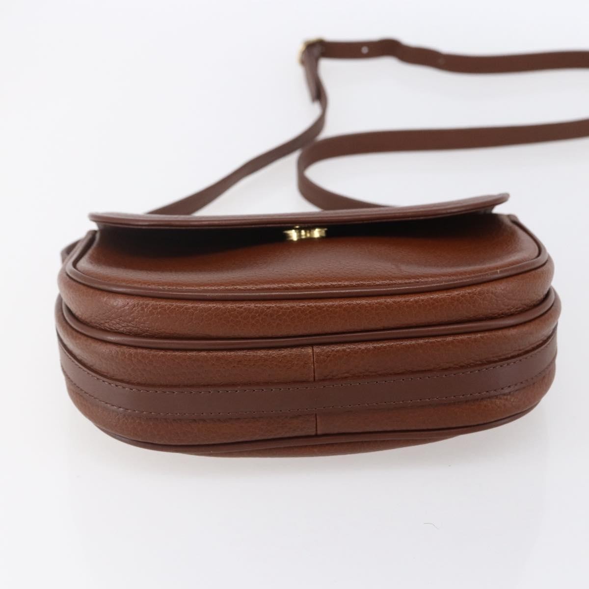 Burberry Vintage Shoulder Bag Leather Brown Leather Shoulder Bag