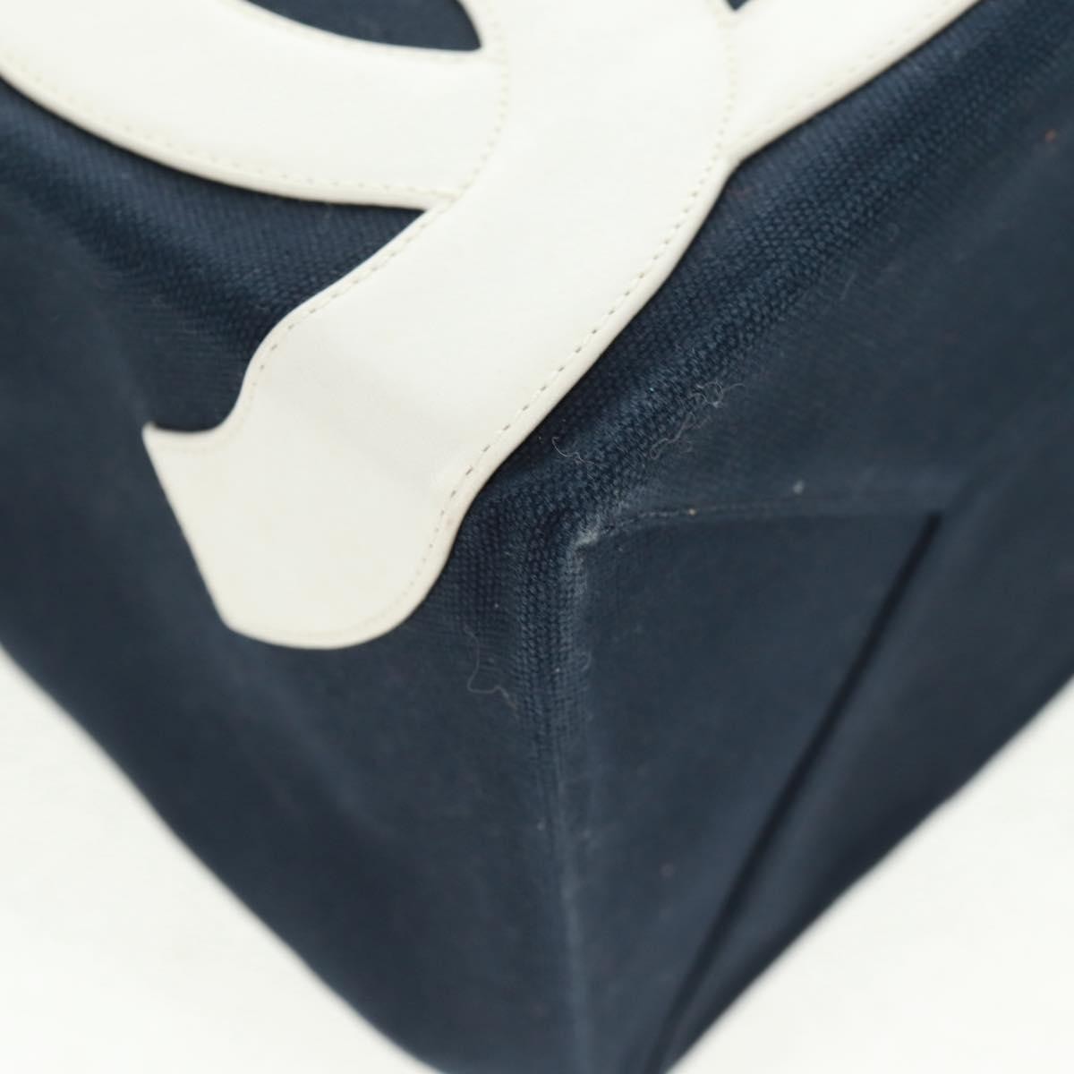 Chanel No.5 Tote Canvas And Leather Navy Canvas Tote Bag Bag