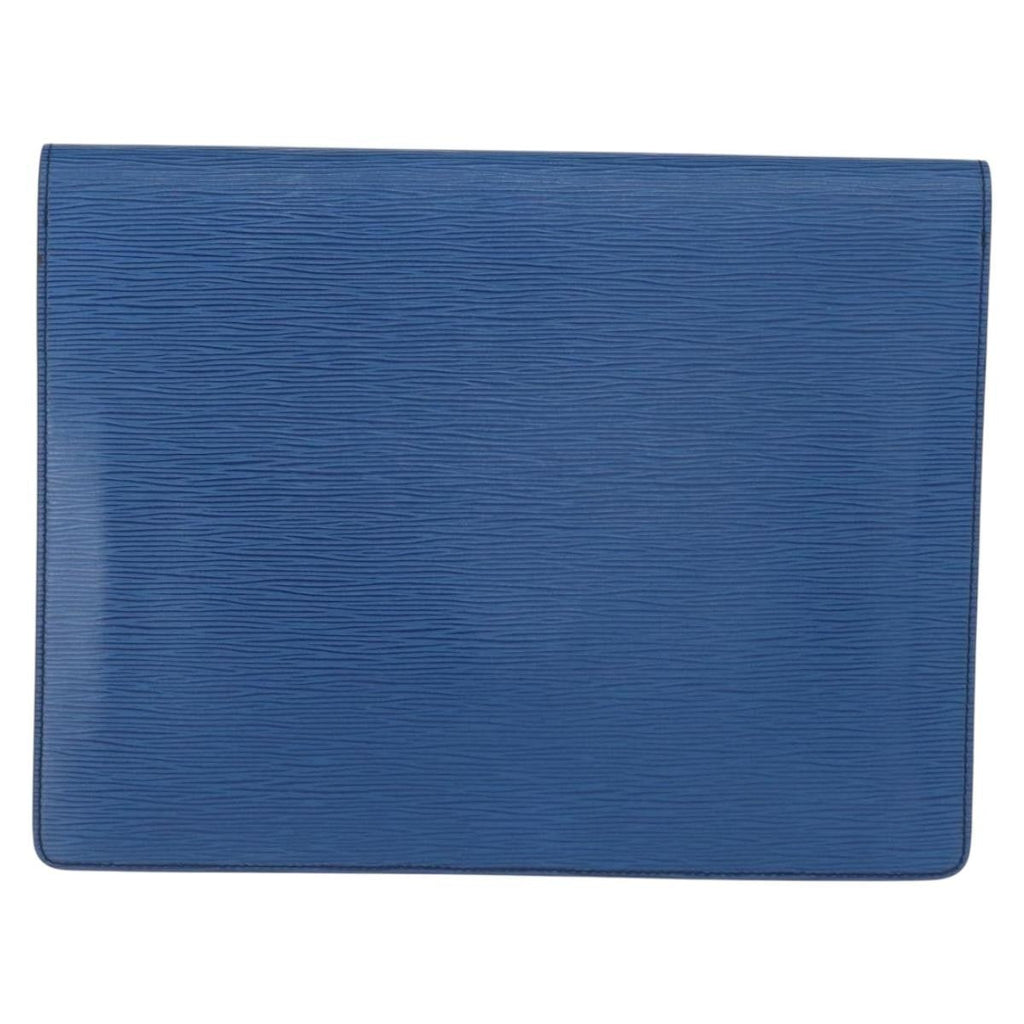 Louis Vuitton Porte-Documents Senateur Bag Epi Leather Blue Leather Clutche & Pouche Bag