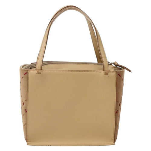 Burberry Vintage Handbag Leather Beige Leather Handbag