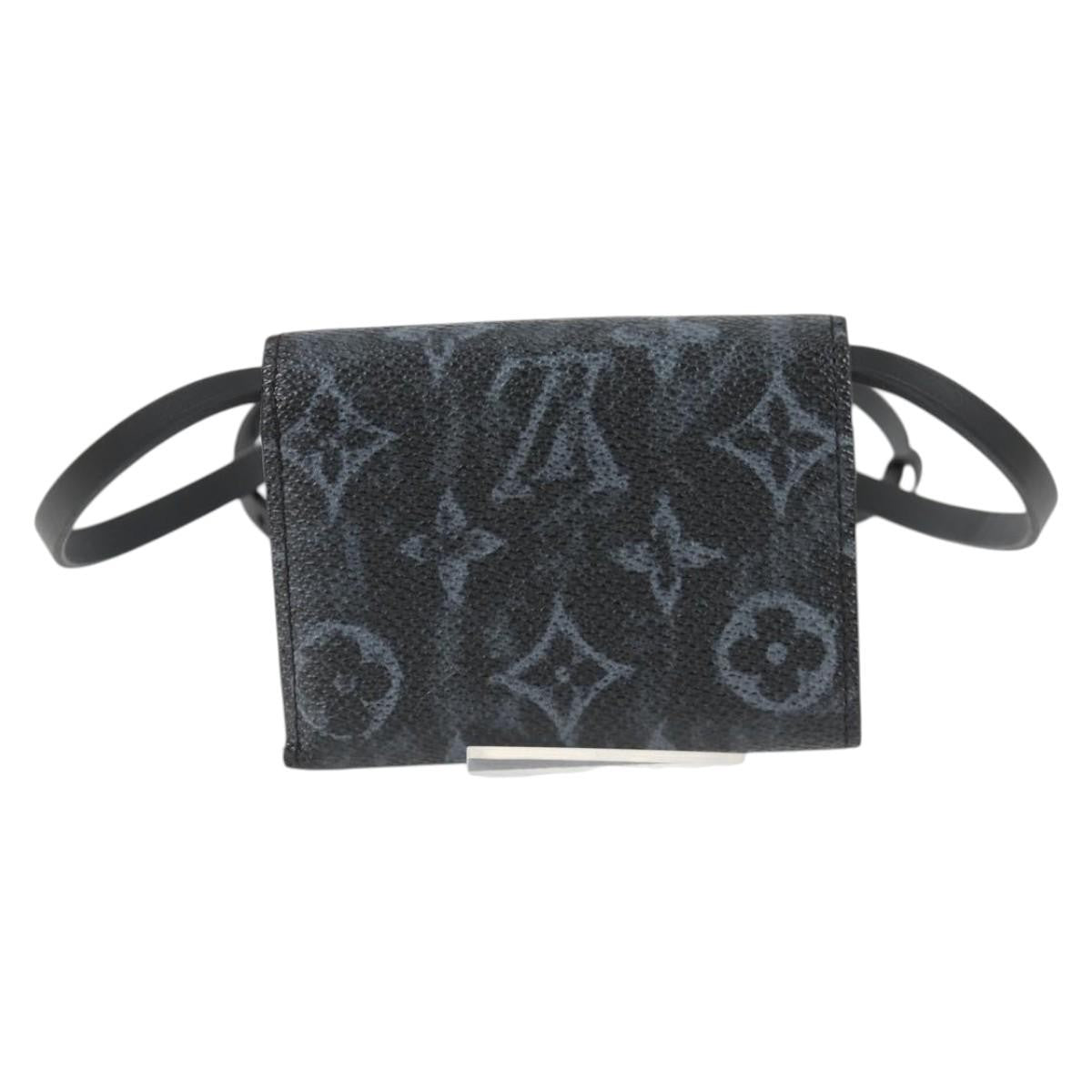 Louis Vuitton Cross Card Holder Limited Edition Monogram Pastel Noir Black Canvas Clutche & Pouche Bag
