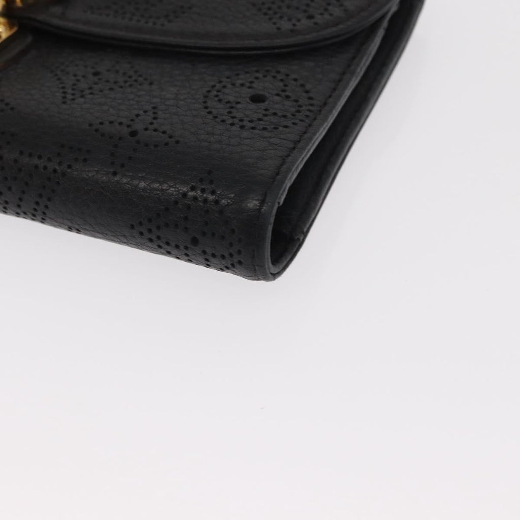 Louis Vuitton Amelia Wallet Mahina Leather Black Leather Wallets Accessory
