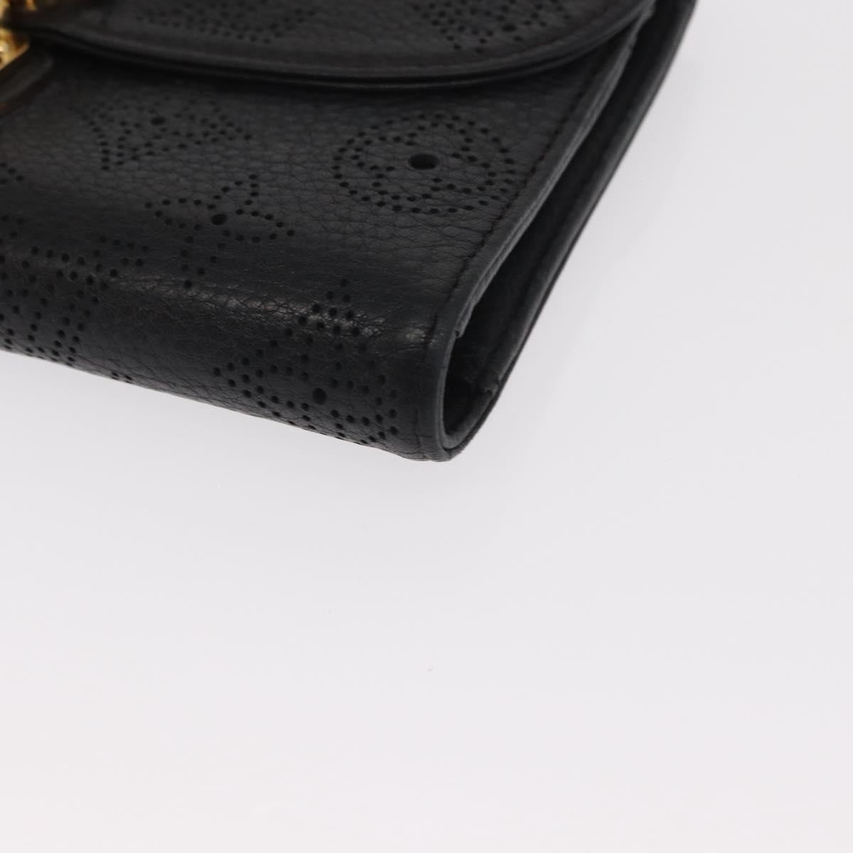 Louis Vuitton Amelia Wallet Mahina Leather Black Leather Wallets Accessory