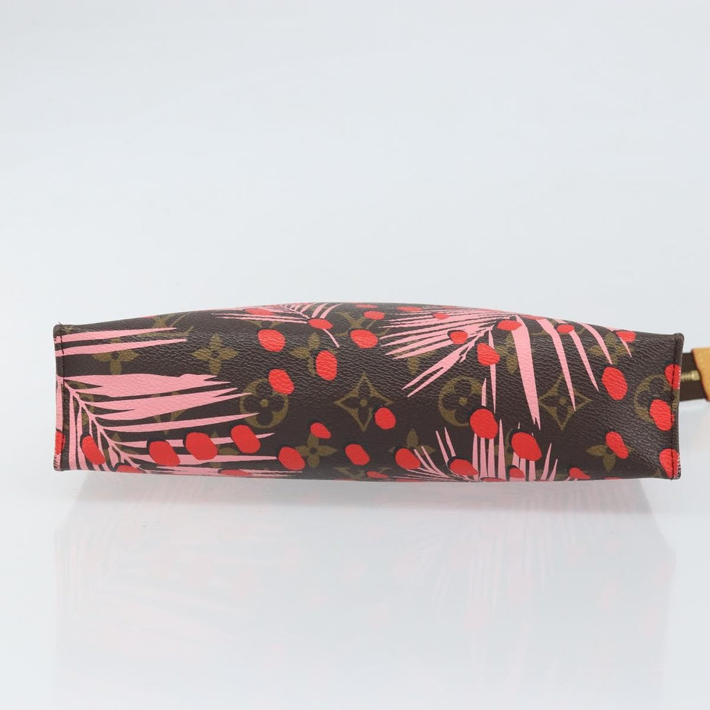 Louis Vuitton Toiletry Pouch Limited Edition Monogram Jungle Dots Red Canvas Clutche & Pouche Bag