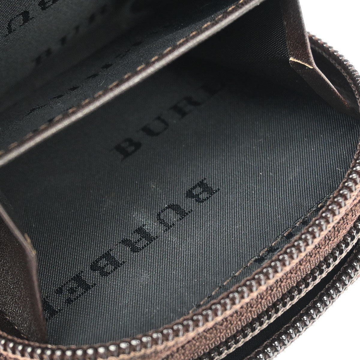 Burberry Zip Around Coin Pouch Canvas Beige Canvas Wallets Accessory