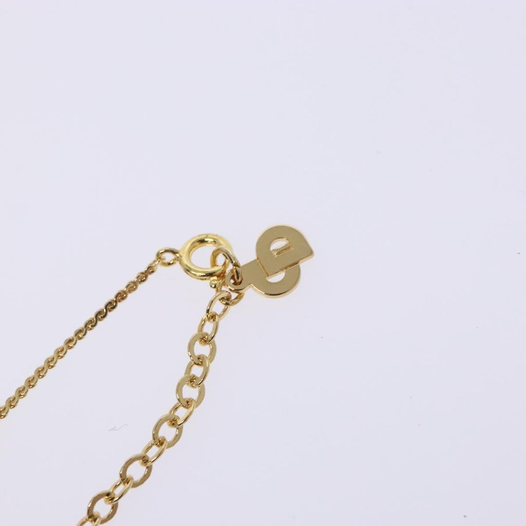 Christian Dior Cd Round Pendant Necklace Metal Gold Metal Necklace Jewelry (Pre-Owned)