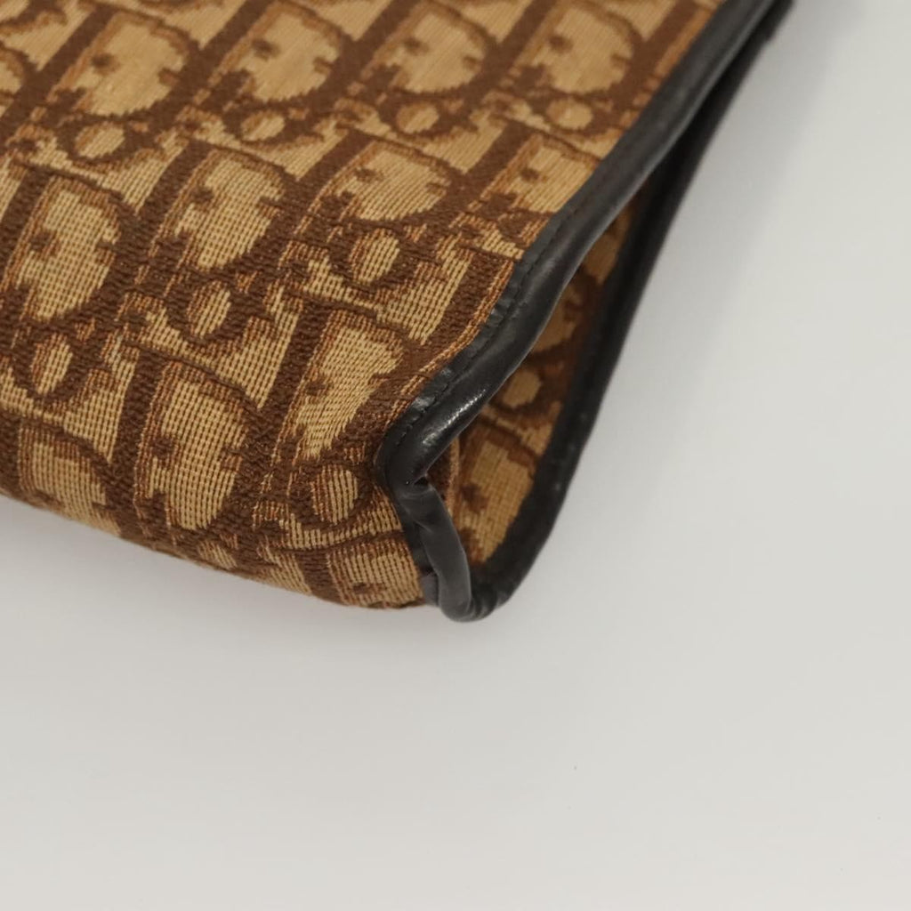 Christian Dior Vintage Trotter Shoulder Bag Canvas Brown Canvas Bag (Pre-Owned)