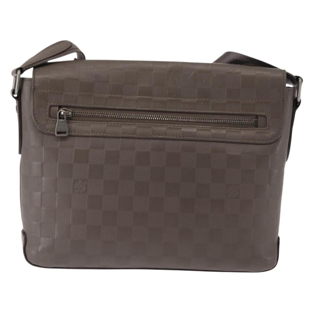 Louis Vuitton District Messenger Bag Damier Infini Leather Gray Leather Shoulder Bag